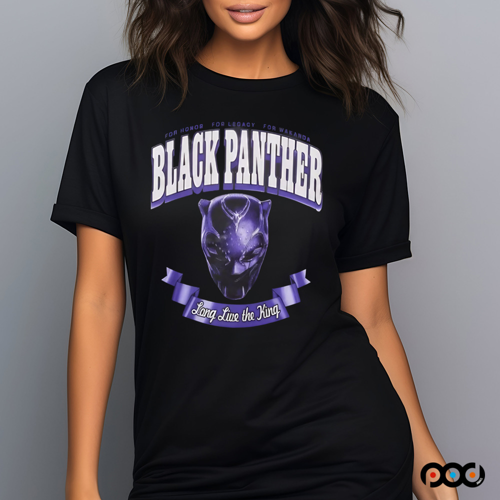 Marvel Black Panther Mask Long live the King Shirt