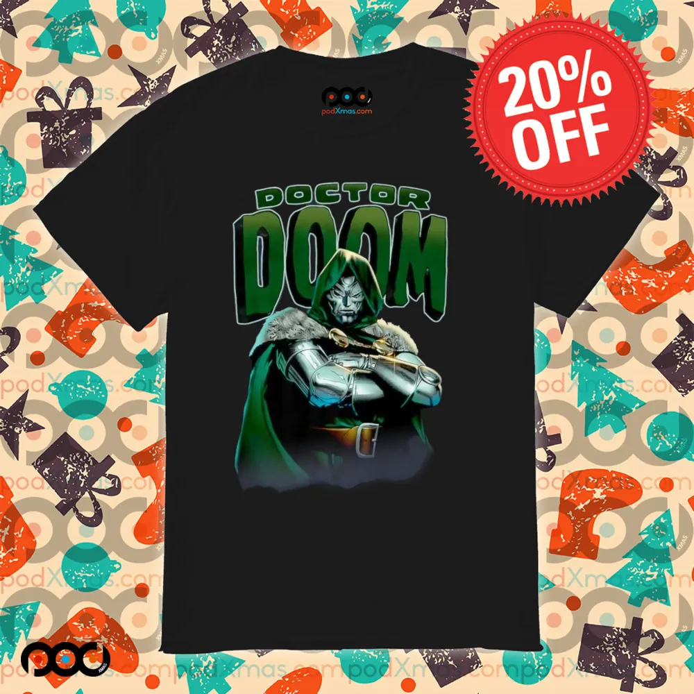 Marvel Fantastic Four Doctor Doom Crossed Arms Portrait Shirt