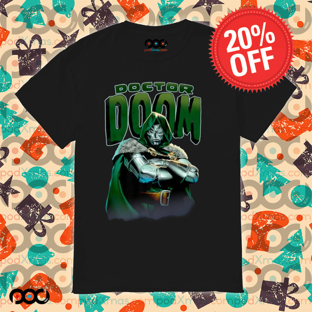 Marvel Fantastic Four Doctor Doom Crossed Arms Portrait Shirt