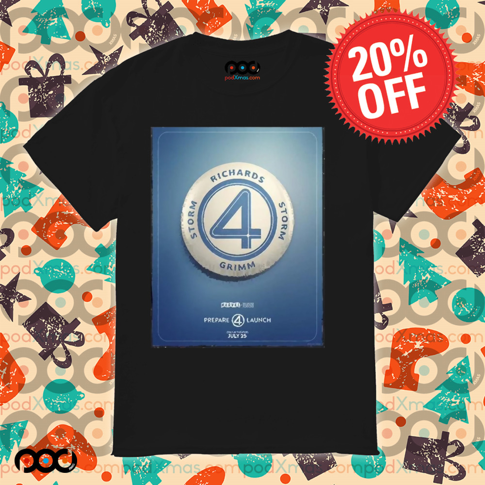 Marvel The Fantastic 4 Prepare 4 Launch Team Badge Poster 2025 Shirt