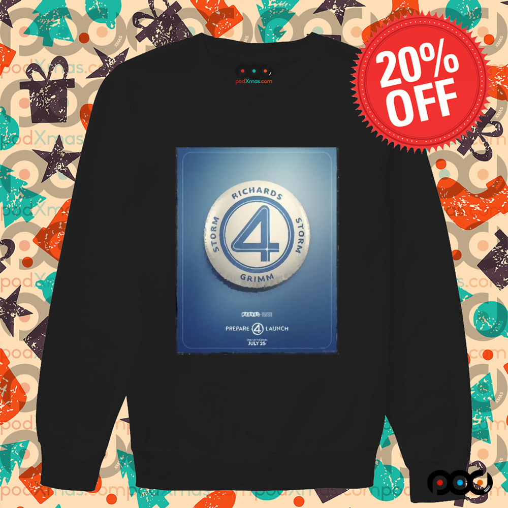 Marvel The Fantastic 4 Prepare 4 Launch Team Badge Poster 2025 Shirt