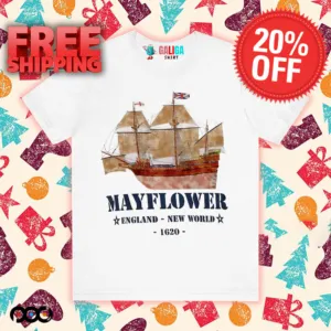 Mayflower Tall Ship - England to New World in 1620 Shirt