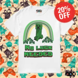 Minecraft Creeper St. Patrick’s Day no luck needed shirt