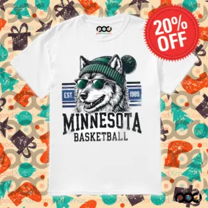 Minnesota Basketball Est. 1989 Cool mascot wears glasses shirt