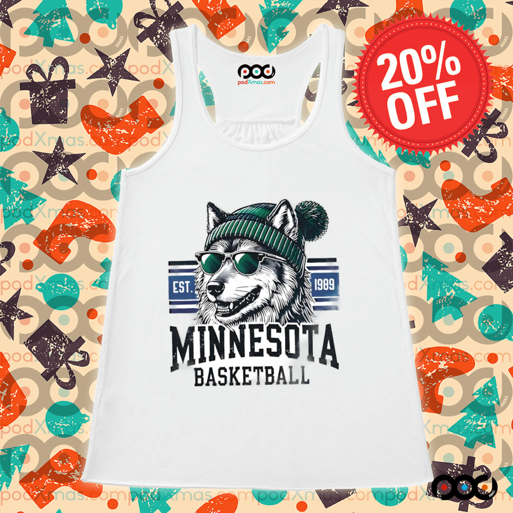 Minnesota Basketball Est. 1989 Cool mascot wears glasses shirt