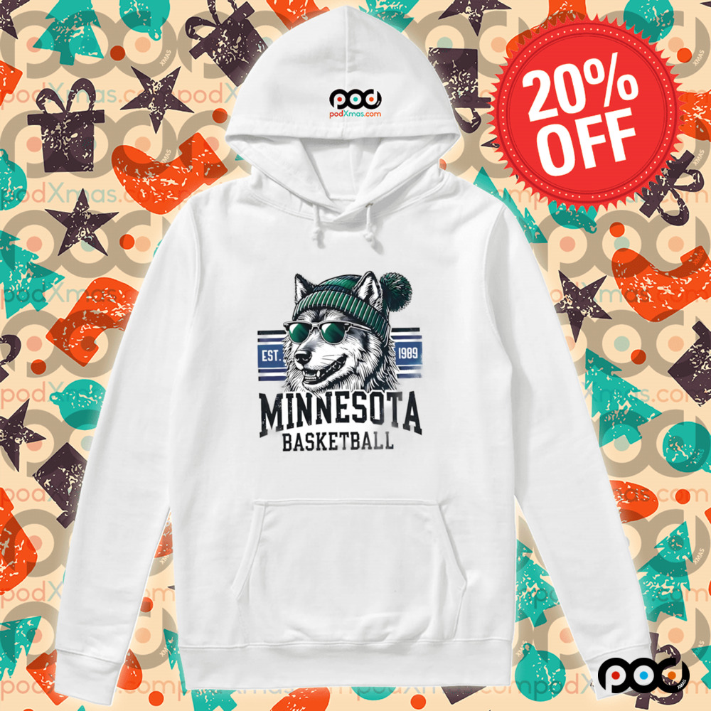 Minnesota Basketball Est. 1989 Cool mascot wears glasses shirt