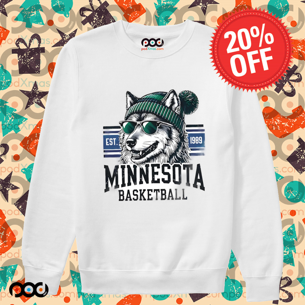 Minnesota Basketball Est. 1989 Cool mascot wears glasses shirt