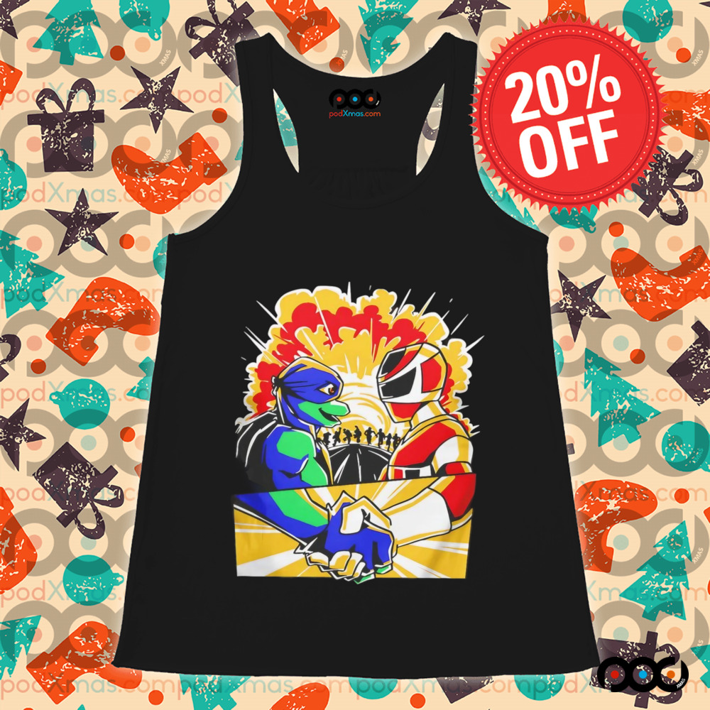 Mutant power team Teenage Mutant Ninja Turtles and Mighty Morphin Power Rangers teamed up shirt