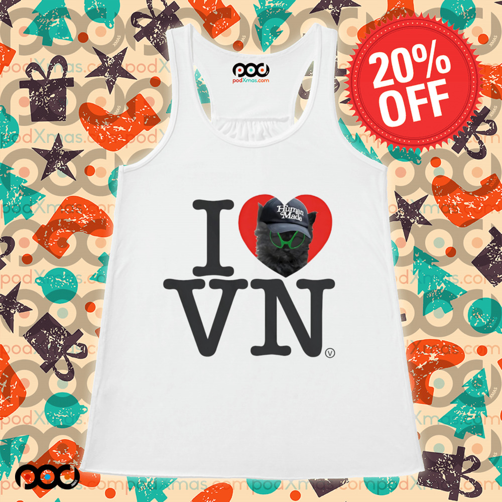 I Love VN human made black cat shirt