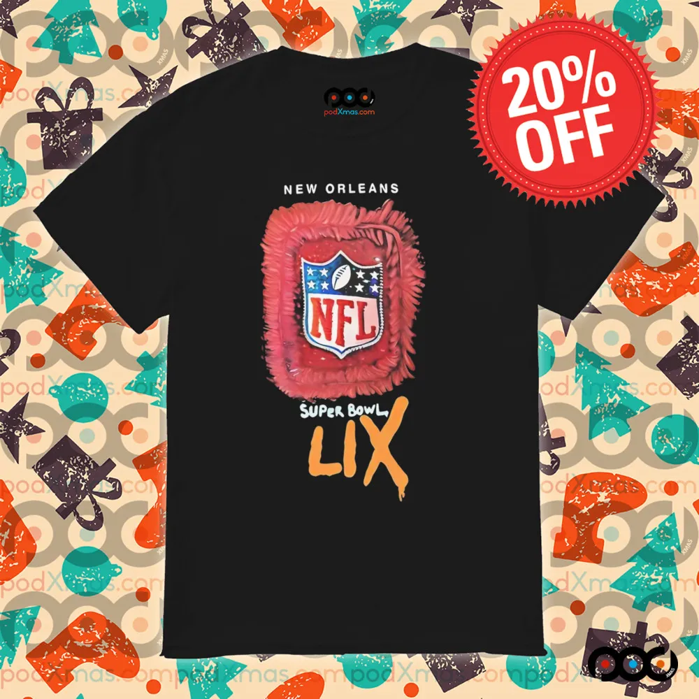 New Orleans Super Bowl LIX Jerk Art NFL logo shirt