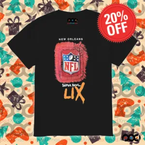 New Orleans Super Bowl LIX Jerk Art NFL logo shirt