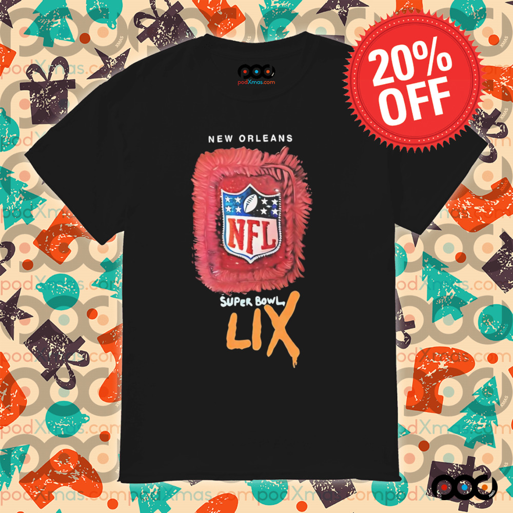 New Orleans Super Bowl LIX Jerk Art NFL logo shirt