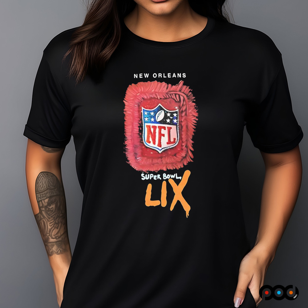 New Orleans Super Bowl LIX Jerk Art NFL logo shirt