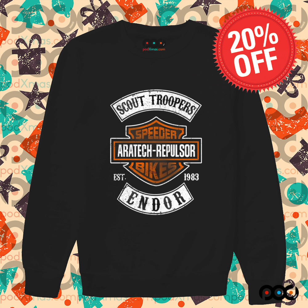 Nice Scout Troopers Speeder Aratech-Repulsor Bikes EST 1983 Endor Shirt