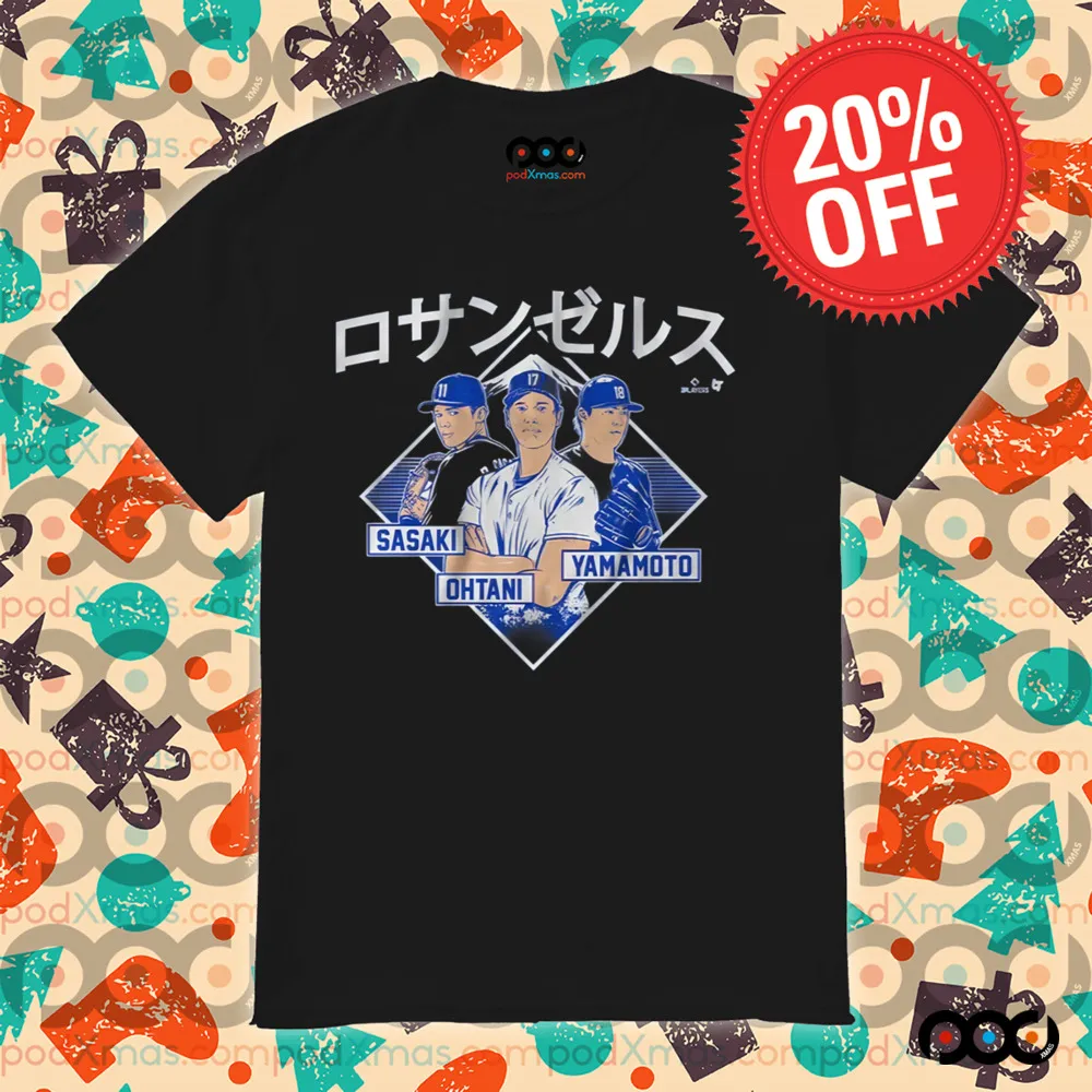 Ohtani, Sasaki, & Yamamoto Los Angeles Shirt - MLBPA Shirt