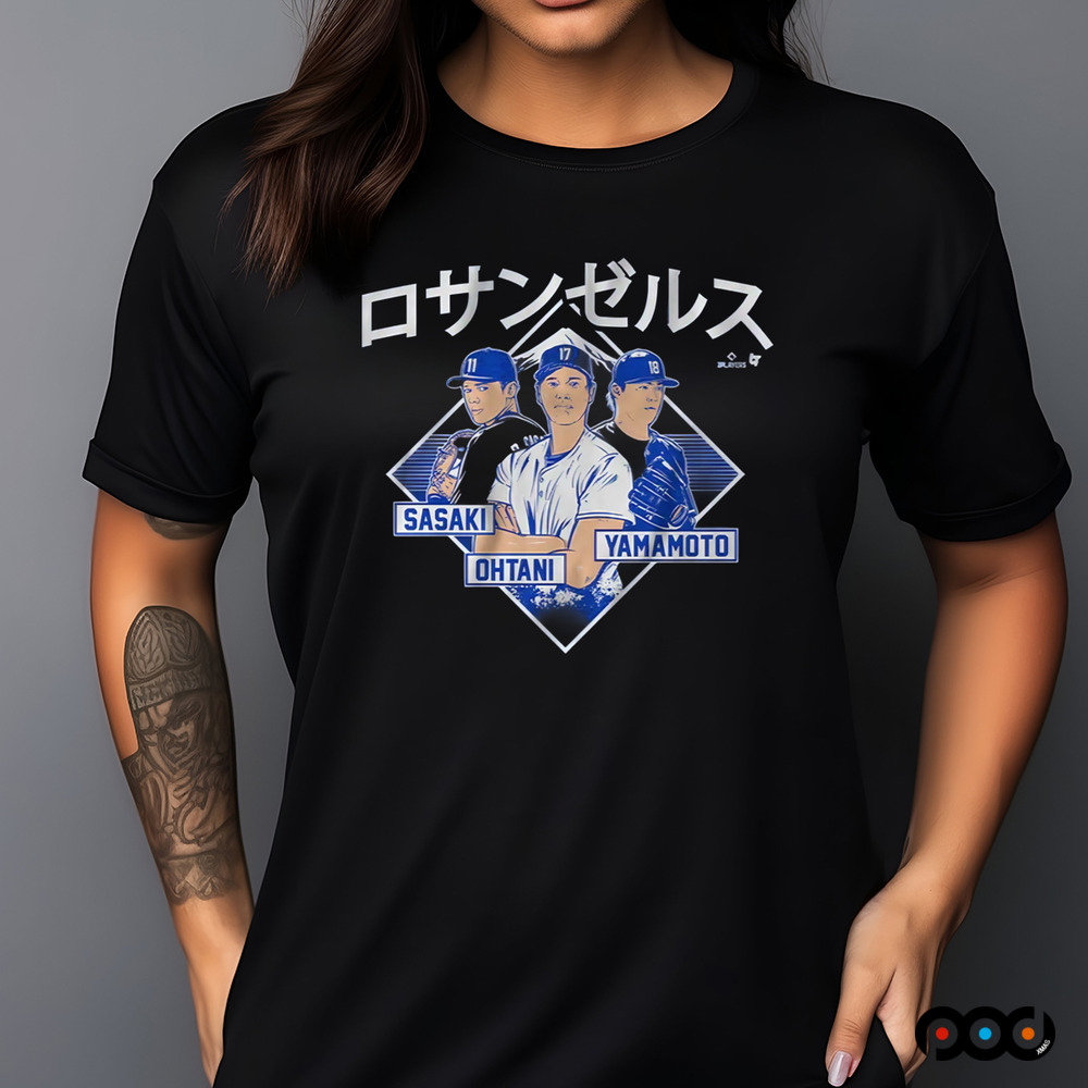 Ohtani, Sasaki, & Yamamoto Los Angeles Shirt - MLBPA Shirt