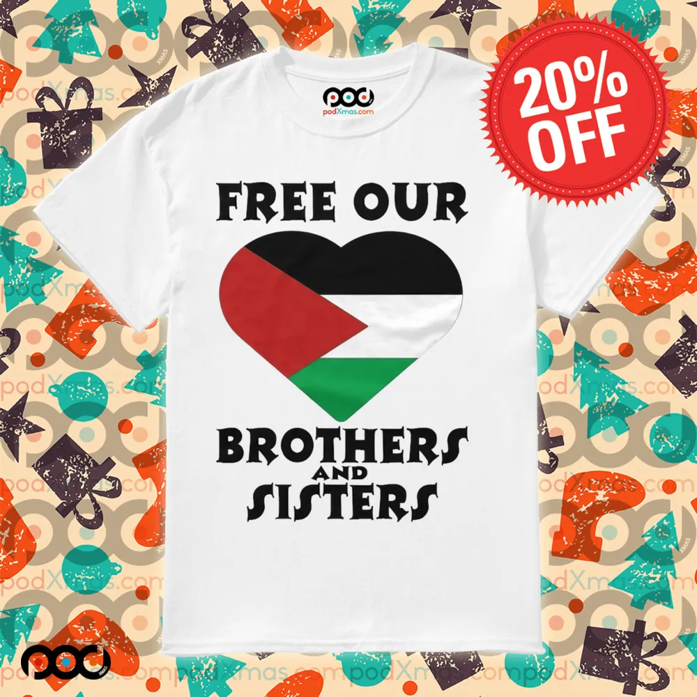 Palestine Heart Free Our Brothers and Sisters Shirt