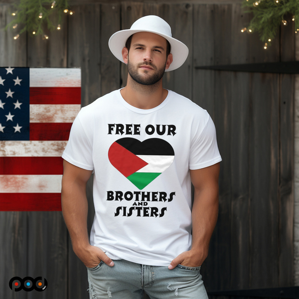 Palestine Heart Free Our Brothers and Sisters Shirt