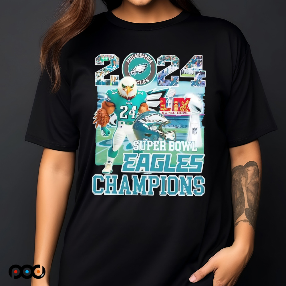 Philadelphia Eagles 2024 Super Bowl LIX Eagles champions shirt