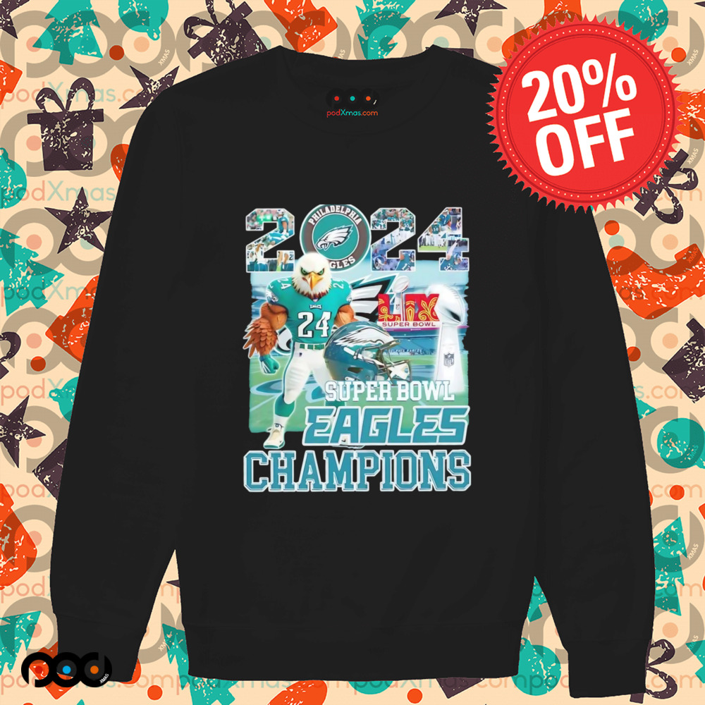 Philadelphia Eagles 2024 Super Bowl LIX Eagles champions shirt