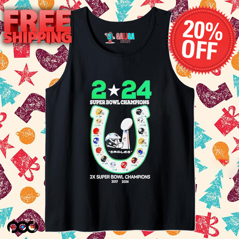 Philadelphia Eagles 2X Super Bowl LIX Champions 2024 shirt