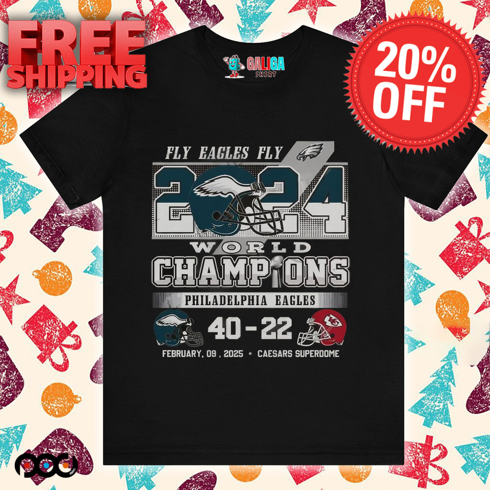 Philadelphia Eagles Hot Fly Eagles Fly' 2024 World Champions Shirt