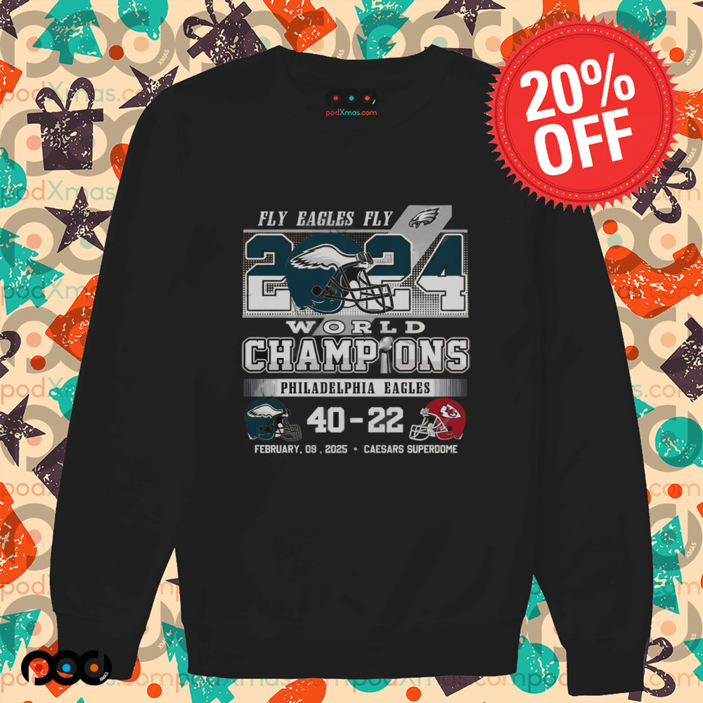 Philadelphia Eagles Hot Fly Eagles Fly' 2024 World Champions Shirt
