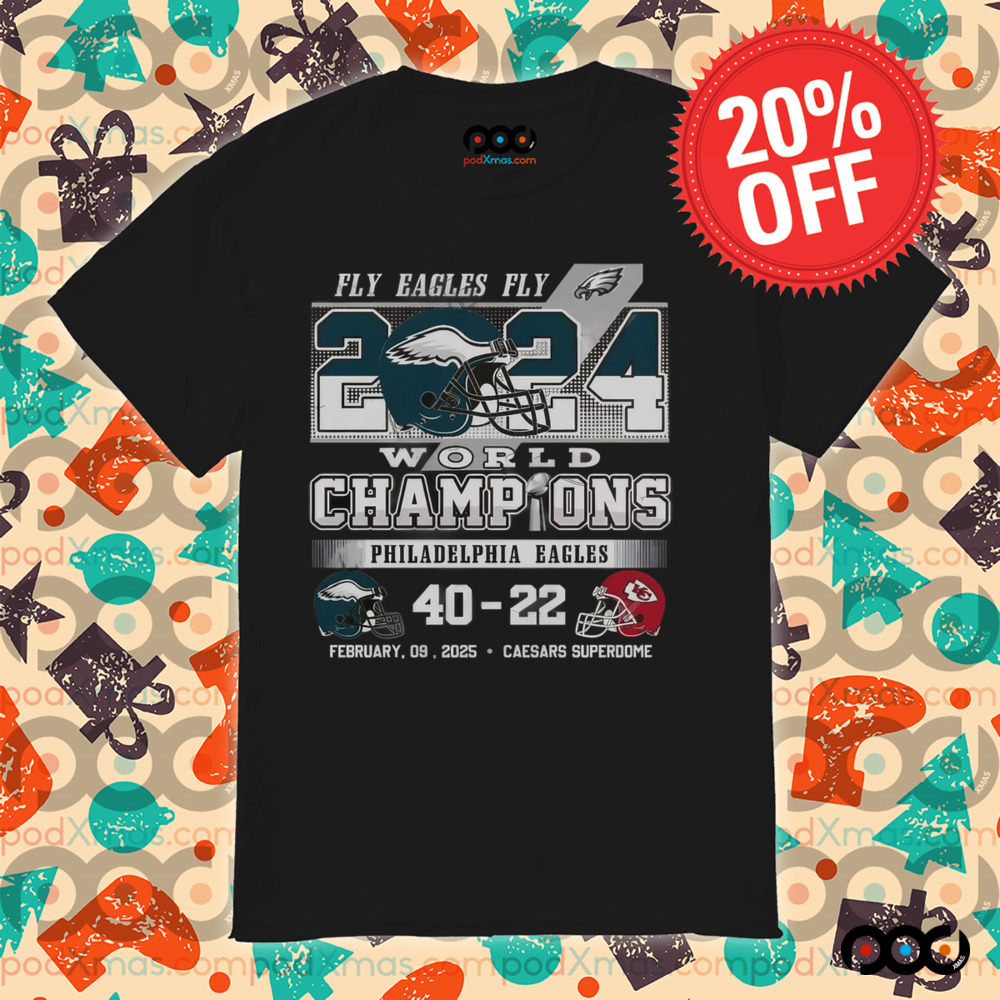 Philadelphia Eagles Hot Fly Eagles Fly' 2024 World Champions Shirt