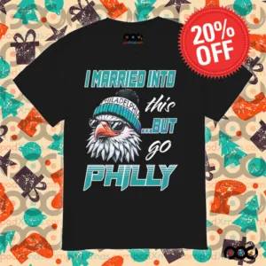 Philadelphia Eagles I married into this but go Philly logo mascot shirt