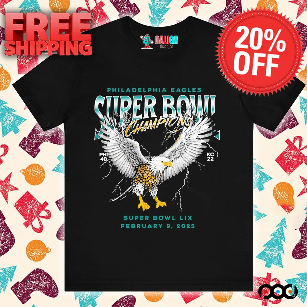 Philadelphia Eagles Phi 40 KC 22 score Super Bowl Champions shirt