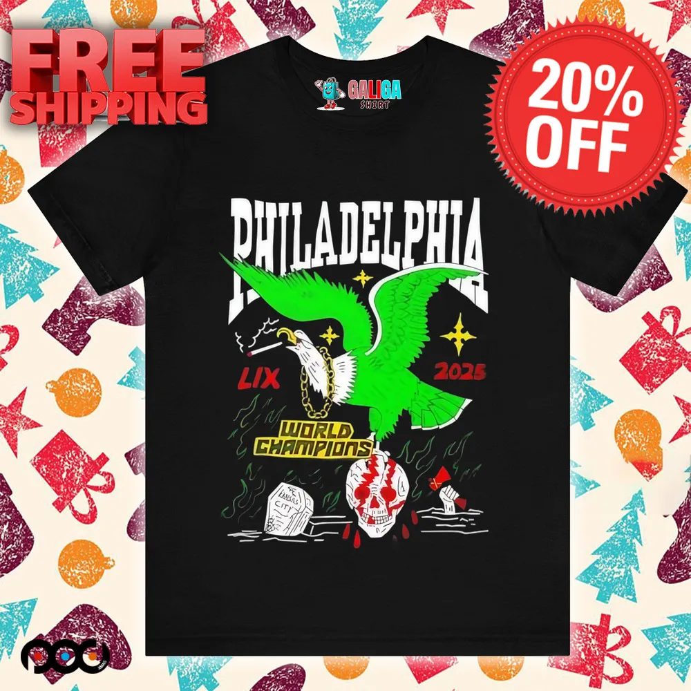 Philadelphia Eagles Super Bowl world champions Lix 2025 rip Kansas City Shirt