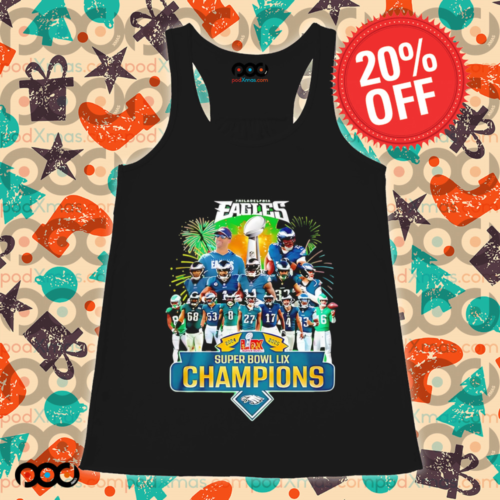 Philadelphia Eagles Superbowl LIX 2025 Champions graphic team players shirt