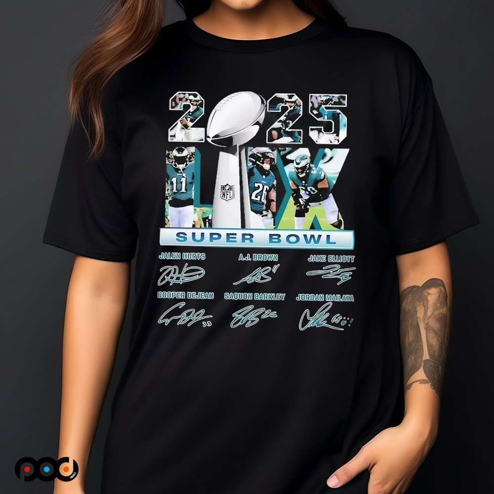 Philadelphia Super Bowl Lix Championship Signature 2025 Shirt
