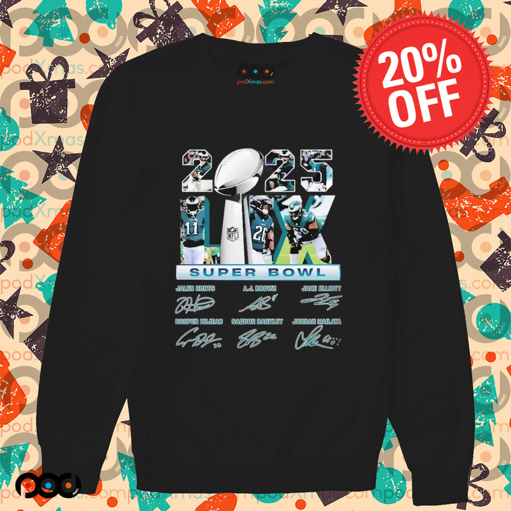 Philadelphia Super Bowl Lix Championship Signature 2025 Shirt
