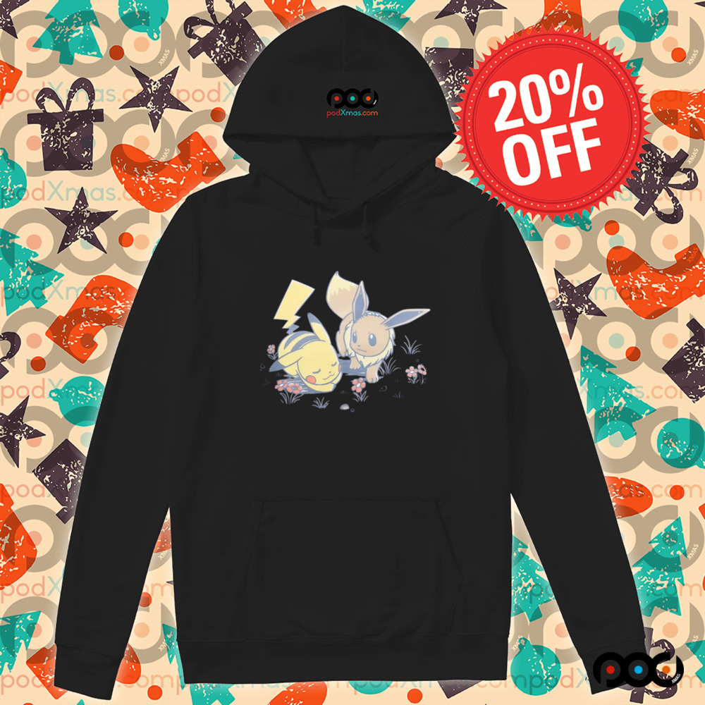 Pokemon Pikachu & Eevee Flowers Skimmer Girls Shirt
