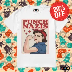 Punch Nazis Strong Girls Shirt