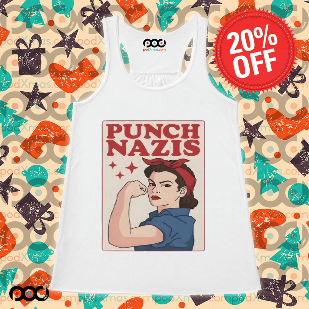 Punch Nazis Strong Girls Shirt