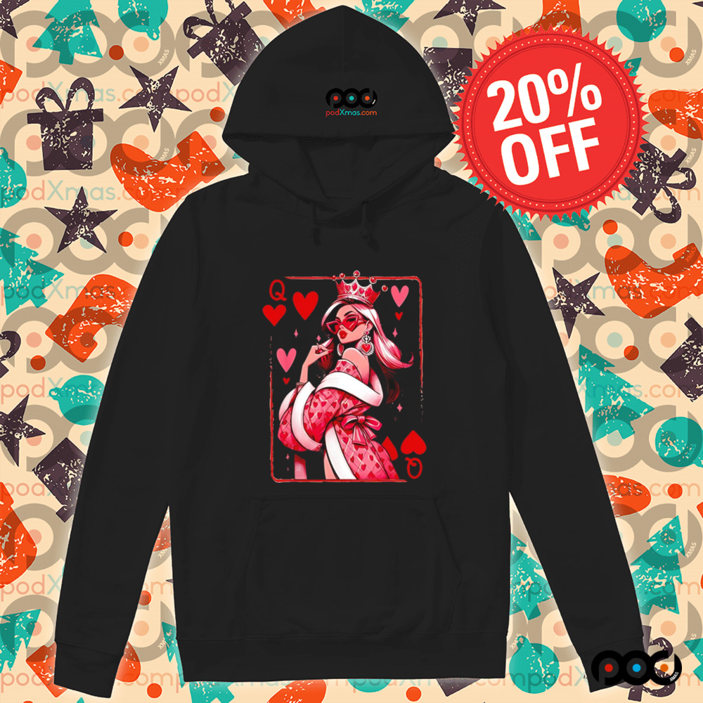 Queen Of Hearts Cute Feminist Playing Card Design shirt