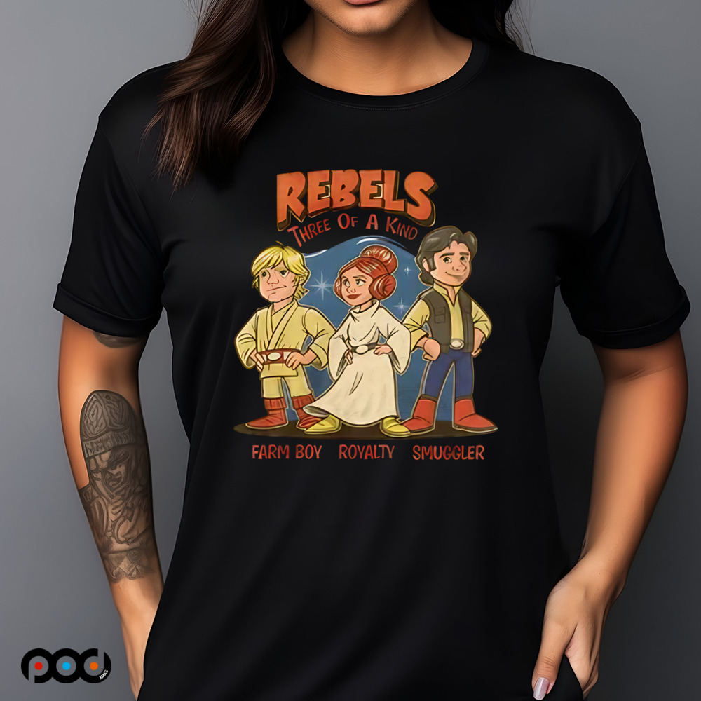 Rebel Trio Three of a kind farm boy royalty smuggler shirt