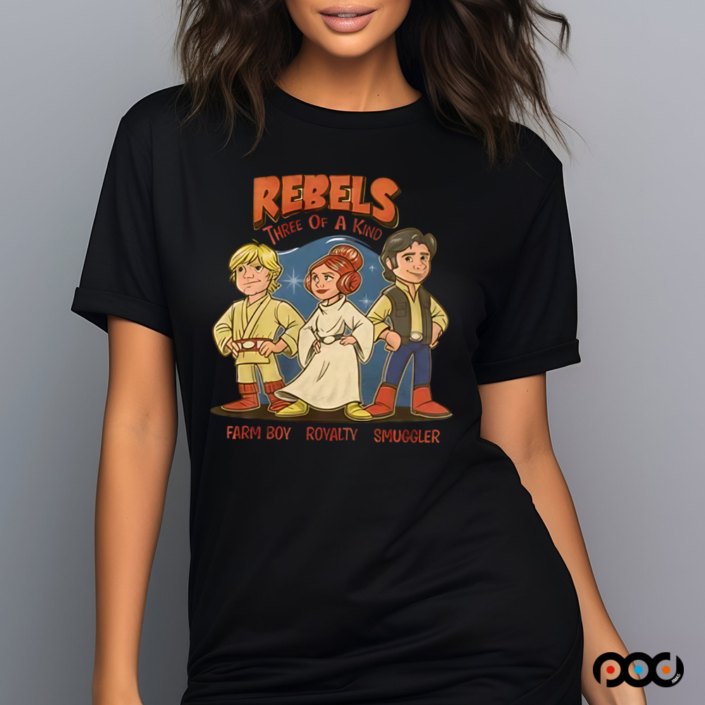Rebel Trio Three of a kind farm boy royalty smuggler shirt