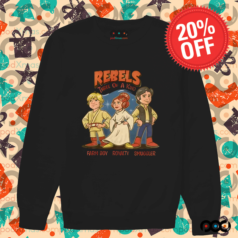 Rebel Trio Three of a kind farm boy royalty smuggler shirt