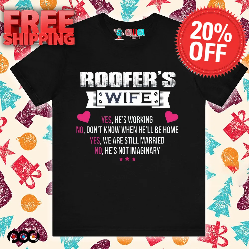 Roofer Wife Heart Shirt