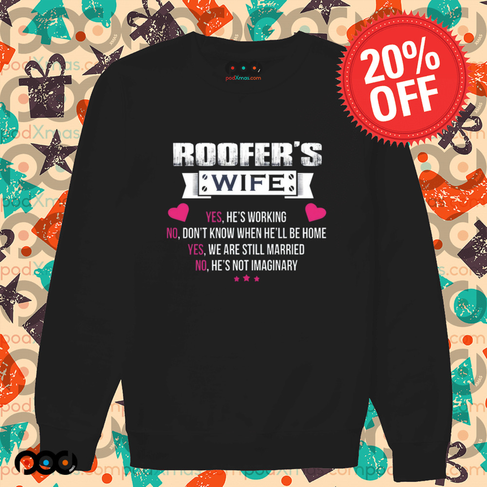 Roofer Wife Heart Shirt