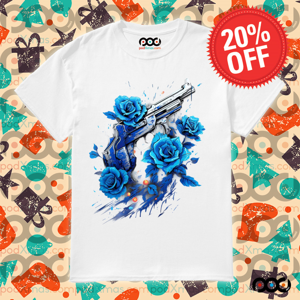 Rose blue with gun shirt