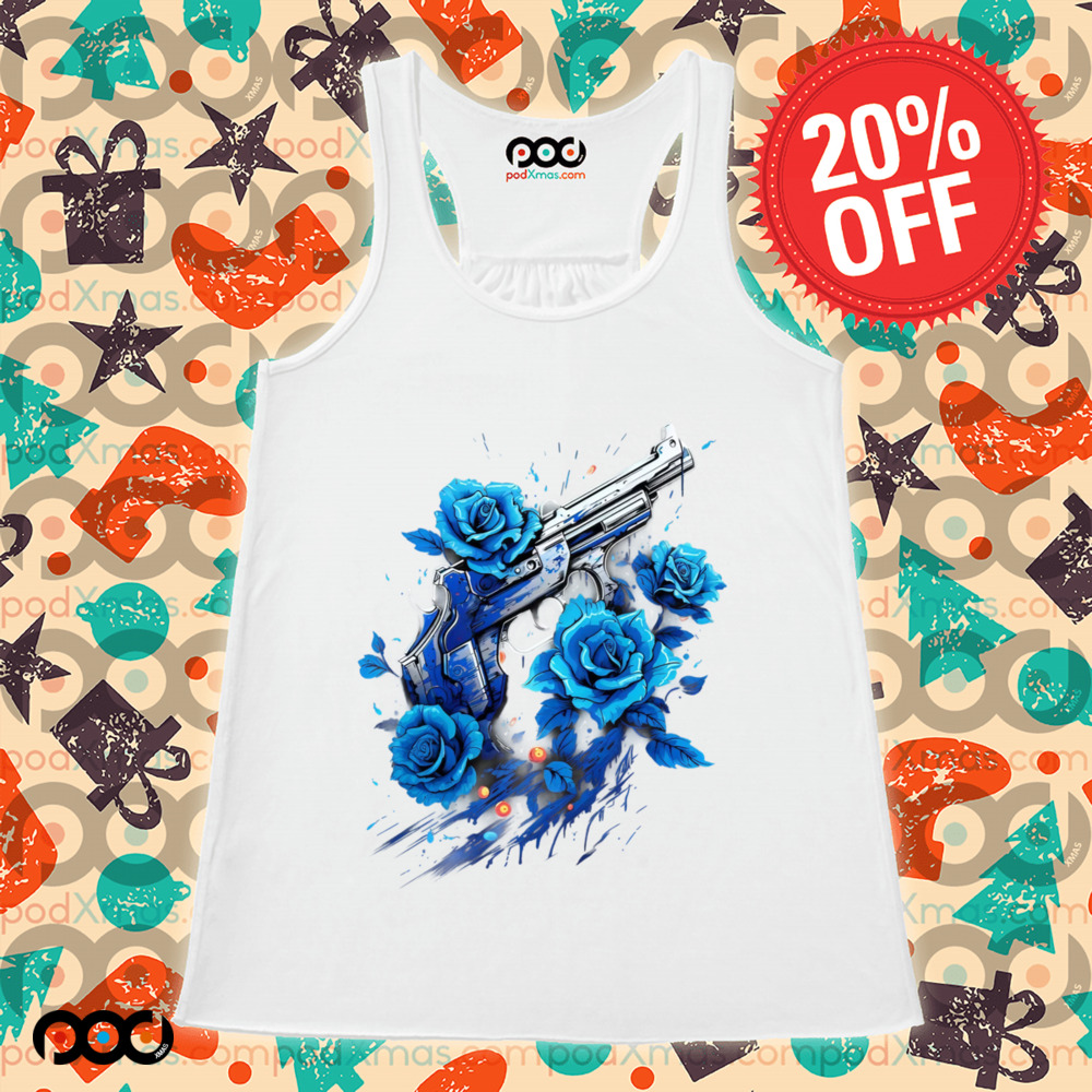 Rose blue with gun shirt