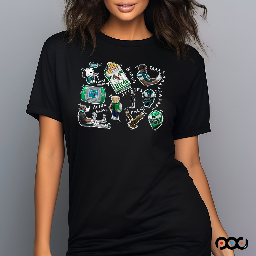 SNOOPY Birds champion edition, Smoking Kills Dynasty Philadelphia Eagles, Jalen hurts reading book, Dhwani Saraiya Go Birds Super Gloss Collection Shirt