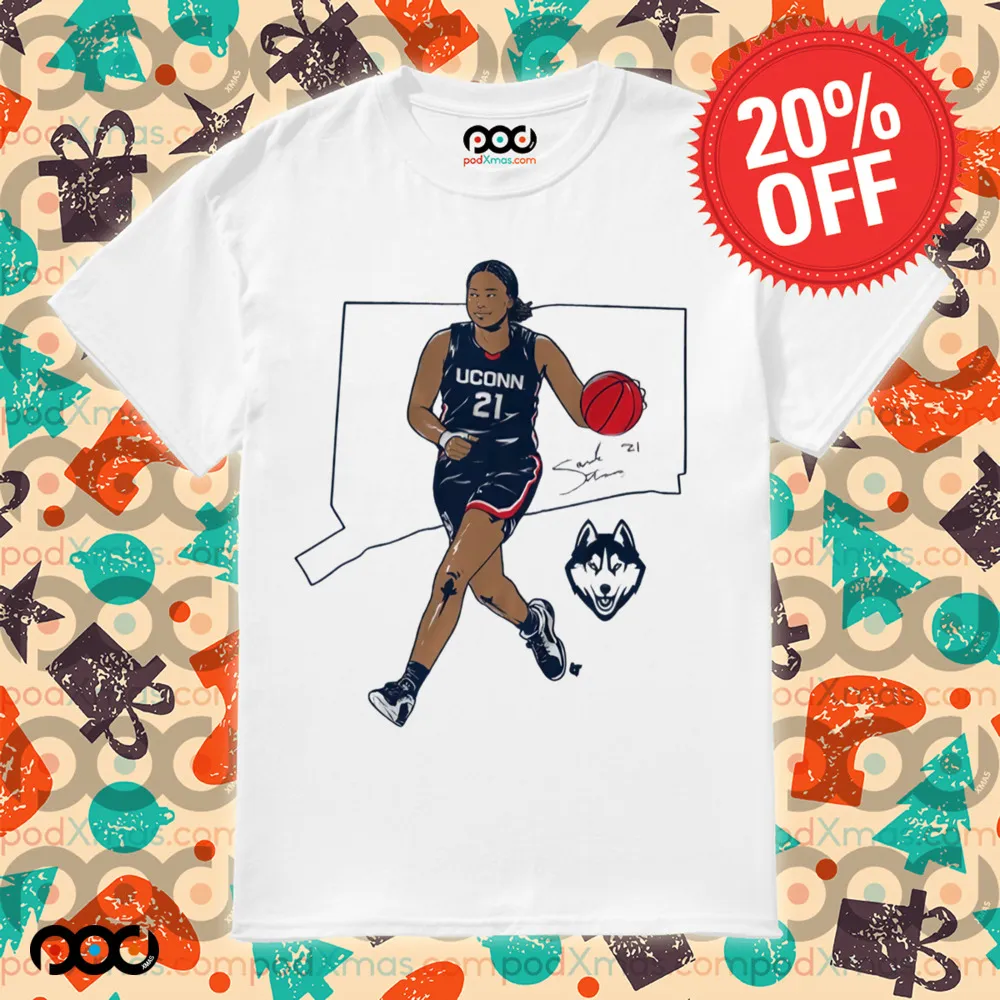Sarah Strong State Star UConn Huskies signature shirt