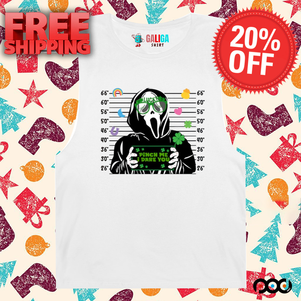 Scream Ghost Face St. Patty Pinch Me I Dare You St.Patrick's Day Shirt