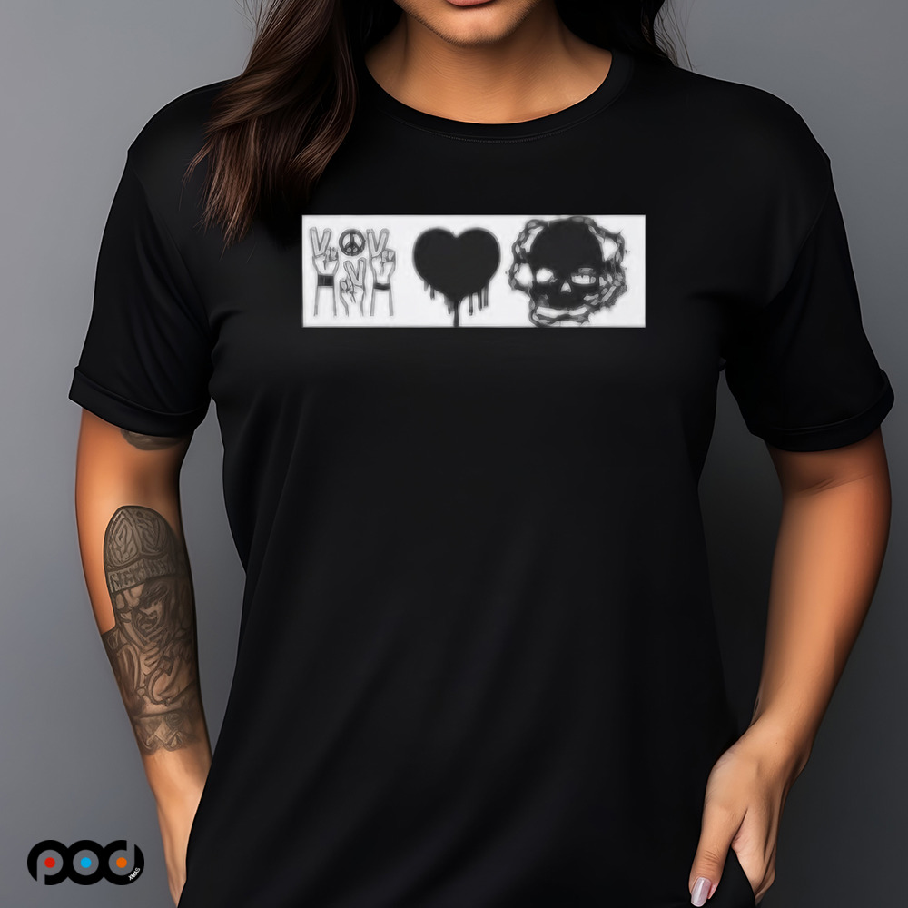 Skull Peace Love Death Match Shirt
