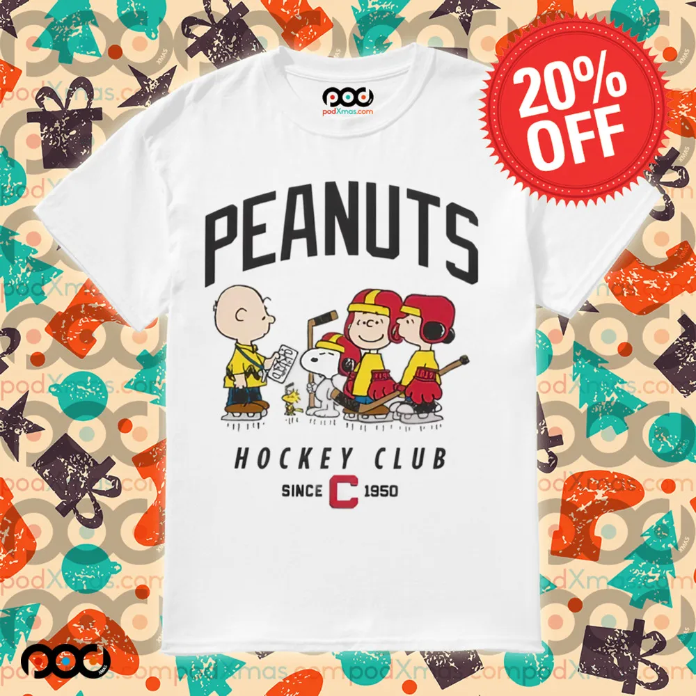 Snoopy Charlie Brown Peanuts Hockey Fan Jersey Club Since 1950 Shirt